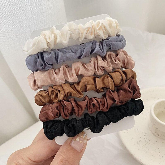 Women Hair Accessories Ladies Solid Color Scrunchy Elastic Hair Bow Ropes Hair Elastic Bracelet Ponytail Holders Hair Accessories for Women and Girls